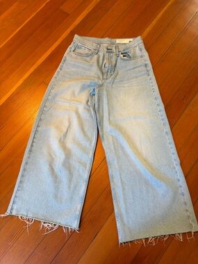 rag & bone Light Wash Wide-Leg Jeans